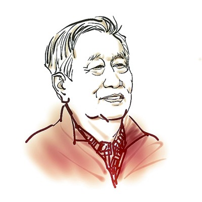 束怀瑞人物素描 郭红松绘