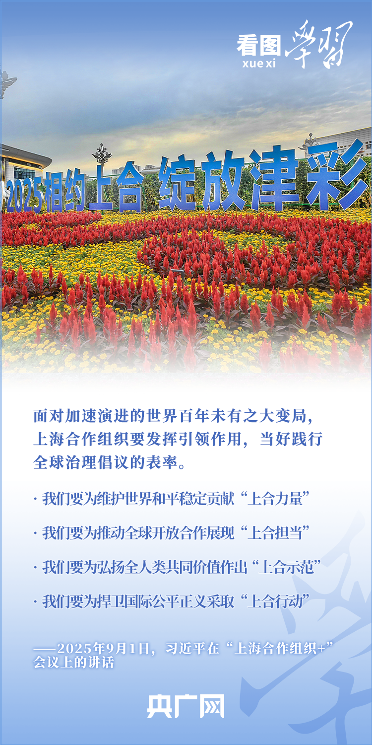 看图学习·众行致远丨践行全球治理倡议 习主席倡导上合组织当好表率